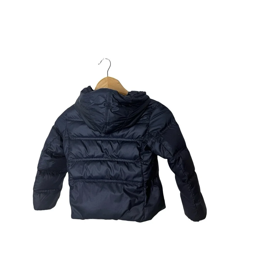 Ralph Lauren Girls  6X Blue Down Puffer Jacket Full Zip Pockets Insulated